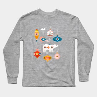 Christmas retro baubles Long Sleeve T-Shirt